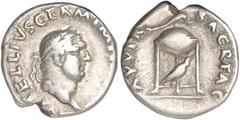 Ancient Coins The T. R. Hardaker Collection, Roman, Vitellius (AD 69), denarius, Rome, VITELLIVS GERMAN IMP TR P, laur. head r., rev. XVVIR - SACR FAC, tripod, eagle below, dolphin above, wt. 3.25gms.