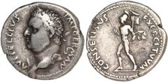 Ancient Coins The T. R. Hardaker Collection, Roman, Vitellius (AD 69), denarius, A VITELLIVS IMP GERMAN, laur. head l., rev. CONSENSVS EXERCITVVM, Mars advancing l., helmeted and nude but for cloak, h