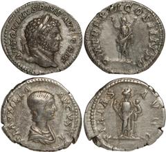 Ancient Coins The T. R. Hardaker Collection, Roman, Caracalla (AD 211 – 217), denarius, Rome, ANTONINVS PIVS AVG GERM, laur. head r., rev. P M TR P XVIII COS IIII P P, Serapis standing l., raising r. 