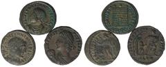The Portland Collection, Ancient Coins, Constantine I (AD 306-337), nummus, struck c. AD 317, Rome, IMP CONSTANTINVS P F AVG, laur., dr. and cuir. bust r., rev. SOLI INVICTO COMITI, Sol standing l., r
