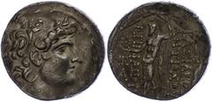 Seleukidien Antiochia am Orontes, Tetradrachme (16,48g), Antiochos VIII., 121-113 v. Chr. Av: Kopf nach rechts. Rev: Stehender Zeus Uranios nach links. SC 2298.2f, ss ss Seleucid (Empire or Kingdom) A