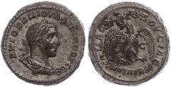 Münzen der Römischen Provinzen Syrien, Antiochia, Tetradrachme (14,76g), Philippus I. Arabs, 244. Av: Büste nach rechts, darum Umschrift. Rev: Stehender Adler von vorn zwischen "SC". Prieur 304, ss-vz