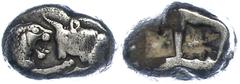 Ancient Coins Antike Münzen Griechenland 561-546 v. Chr., Stater Sardeis, Kroisos, Lydia, Av. Löwen- und Stierprotome einander gegenüber. Rev. Incusum. Mit aktuellem Gutachten Jens-Ulrich Thormann: ".