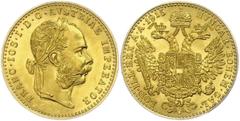 Coins of Europe and Overseas Alt-Österreich Münzen bis 1918 1915, 1 Dukat Gold, Franz Joseph I., Neuprägung vz-st (dieses Los wird im fremden Namen verkauft, Mwst. in Höhe von 19 % wird nur auf Aufgel
