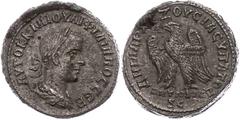 Ancient Coins Münzen Römische Kaiserzeit 249, Tetradrachme, Philippus I. Arabs, Syrien, Antiochia. Av: Büste nach rechts, darum Umschrift. Rev: Stehender Adler nach links. 11,13g, Prieur 444, ss-vz ss