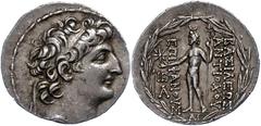 Ancient Coins Antike Münzen - Griechenland 121/120-113 v. Chr., Tetradrachme, Antiochos VIII., Syrien, Antiochia am Orontes. Av: Kopf nach rechts. Rev: Zeus Uranios mit Stern und Zepter nach links ste