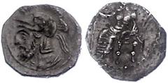 Ancient Coins Antike Münzen - Griechenland 379-374 v. Chr., Obol, Kilikien, Pharnabazos. Av: Thronender Baal nach links. Rev: Bärtige Soldatenbüste mit attischem Helm nach links. 0,85g, SNG Levante 76