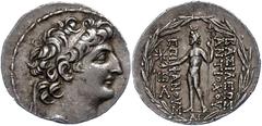 Ancient Coins Antike Münzen - Griechenland 121/120-113 v. Chr., Tetradrachme, Antiochos VIII., Syrien, Antiochia am Orontes. Av: Kopf nach rechts. Rev: Zeus Uranios mit Stern und Zepter nach links ste