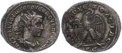 Ancient Coins Münzen der Römischen Provinzen Syrien, Antiochia, Tetradrachme (10,48g), Volusian, 251-253. Av: Büste nach rechts, darum Umschrift. Rev: Stehender Adler von vorn nach rechts gewandt. Pri