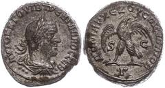 Ancient Coins Münzen der Römischen Provinzen Syrien, Antiochia, Tetradrachme (11,96g), Trebonianus Gallus, 251-256. Av: Büste nach rechts, darum Umschrift. Rev: Stehender Adler von vorn nach rechts ge