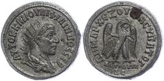Ancient Coins Münzen der Römischen Provinzen Syrien, Antiochia, Tetradrachme (13,40g), Philippus I. Arabs, 248. Av: Büste nach rechts, darum Umschrift. Rev: Stehender Adler nach rechts. Prieur 375, ss