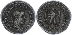 Ancient Coins Münzen der Römischen Provinzen Syrien, Antiochia, Tetradrachme (11,31g), Philippus I. Arabs, 249. Av: Büste nach rechts, darum Umschrift. Rev: Stehender Adler nach rechts. Prieur 439, ss