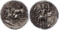 Ancient Coins Kilikien Kilikien, Tarsus, Stater (10,69g), Mazaios, ca. 361-334 v. Chr. Av: Thronender Baaltars mit Adler, Ähre und Weinrebe. Rev: Löwe schlägt Stier, darüber und darunter Schrift. SNG 