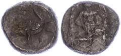 Ancient Coins Kilikien Kilikien, Mallos, Stater (10,35g), ca. 425-385 v. Chr. Av: Kniende, geflügelte männliche Gestalt mit Sonnenscheibe nach rechts. Rev: Schwan nach rechts, im Feld rechts Ähre Alta