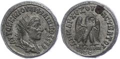 Ancient Coins Münzen der Römischen Provinzen Syrien, Antiochia, Tetradrachme (13,40g), Philippus I. Arabs, 248. Av: Büste nach rechts, darum Umschrift. Rev: Stehender Adler nach rechts. Prieur 375, ss