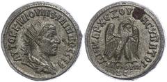 Ancient Coins Münzen der Römischen Provinzen Syrien, Antiochia, Tetradrachme (13,40g), Philippus I. Arabs, 248. Av: Büste nach rechts, darum Umschrift. Rev: Stehender Adler nach rechts. Prieur 375, ss