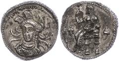 Ancient Coins Kilikien Tarsus, Stater (10,56g), ca. 333-323 v. Chr., Zeit des Alexander III.. Av: Thronender Baaltars nach links, links Ähre und Weintraube, rechts Efeublatt, unter dem Thron "T". Rev: