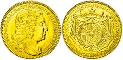 Coins of Europe and Overseas Liechtenstein Dukat, 1728, Josef Johann Adam, Nachprägung aus Feingold, Buchstabe "M" unter Büste, 3,38g, vz-st. st Liechtenstein Ducat, 1728, Joseph Johann Adam, restrike
