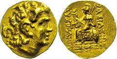 Ancient Coins Pontus Stater (8,29g), 120-63 v. Chr., Mithradates VI., geprägt im Namen des Lysimachos, Kallatis. Av: Kopf nach rechts. Rev: Thronende Athena mit Nike nach links, davor und dahinter Sch