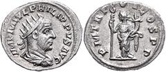 Ancient Coins Münzen Römische Kaiserzeit Philippus I. Arabs, 244-249, Antoninian (4,41g), Antiochia. Av: Büste nach rechts, darum "IMP M IVL PHILIPPVS AVG". Rev: Stehende Felicitas mit Caduceus und Fü