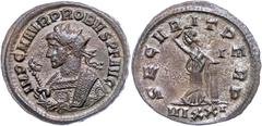 Ancient Coins Münzen Römische Kaiserzeit Probus, 276-282, Antoninian (4,01g), Ticinum. Av: Gepanzerte Büste mit Zepter nach links, darum "IMP C M AVG PROBVS P F AVG". Rev: An eine Säule angelehnte Sec