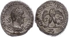 Ancient Coins Münzen der Römischen Provinzen Syrien, Antiochia, Tetradrachme (11,96g), Trebonianus Gallus, 251-256. Av: Büste nach rechts, darum Umschrift. Rev: Stehender Adler von vorn nach rechts ge