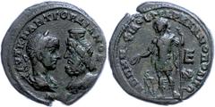 Ancient Coins Münzen der Römischen Provinzen Moesia Inferior, Markianoopolis, Æ (13,51g), Gordianus III., 238-244. Av: Die Büsten des Kaisers und des Sarapis einander gegenüber, darum Umschrift. Rev: 