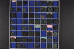 Ancient Coins Antike Münzen - Lots und Sammlungen MOESIA SUPERIOR, VIMINACIUM, Sammlung von 50 Æ-Prägungen auf Tableau. Dabei u.a. Stücke des Gordianus III., Philippus I., Otacilia Severa, Philippus I