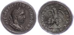 Ancient Coins M¸nzen der Rˆmischen Provinzen Syrien, Antiochia, Tetradrachme (12,40g), Philippus I. Arabs, 244. Av: B¸ste nach rechts, darum Umschrift. Rev: Stehender Adler von vorn zwischen "SC". 14,