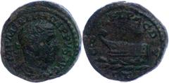 Ancient Coins Münzen der Römischen Provinzen Thrakien, Deultum, Æ-As (7,62g), 244-249, Philippus I. Arabs. Av: Büste nach rechts, darum Umschrift. Rev: Prora nach links, darunter Wellen, darum Umschri