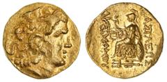 Ancient Gold Coins - Greek Thrace, Kingdom of, Lysimachos, (323-281 B.C.), gold stater, (8.23 g), Tomis mint, posthumous issue c.88-86 B.C., obv. diademed head of Alexander the Great to right, wearing