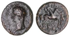 Roman Provincial Coins Corinthia, Corinth, Tiberius, (14-37 A.D.), AE as, 21mm (6.68 g), L. Rutilius Plancus and A. Vatronius Labeo, duoviri, struck A.D. 12/13 - 15/16, obv. laureate head of Tiberius 