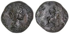 Roman Silver & Bronze Coins - Imperial Julia Maesa, grandmother of Elagabalus, (A.D. 218-222, d.225), AE sestertius, Rome mint, (23.13 g), obv. draped bust of Julia Maesa to right wearing diadem, arou
