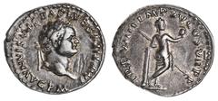 Roman Silver & Bronze Coins - Imperial Titus, (A.D. 79-81), silver denarius, Rome Mint, issue of A.D. 79, (3.54 g), obv. IMP TITVS CAES VESPASIAN AVG P M, laureate head to right, rev. TR P VIIII IMP X