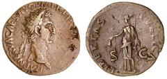 Roman Silver & Bronze Coins - Imperial Nerva, (A.D. 96-98), AE dupondius, Rome Mint, issued A.D. 97, (12.54 g), obv. radiate head of Nerva to right, around IMP NERVA CAES AVG P M TR P [COS III P P], r