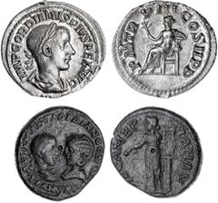 Roman Silver & Bronze Coins - Imperial Gordian III, (A.D. 238-244), silver antoninianus, Rome Mint, issued 241, (2.73 g), obv. radiate, draped and cuirassed bust right, around IMP GORDIANVS PIVS FEL A