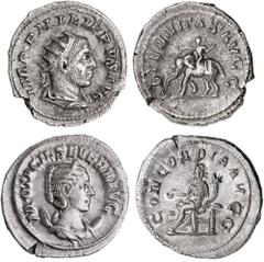 Roman Silver & Bronze Coins - Imperial Philip I, (244-247 A.D.), silver antoninianus, Rome Mint, (4.70 g), obv. radiate bust to right of Philip I, IMP PHILIPPVS AVG around, rev. AETERNITAS AVGG around