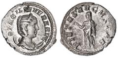 Roman Silver & Bronze Coins - Imperial Otacilia Severa, wife of Philip I, (246-248 A.D.), silver antoninianus, Rome Mint, (4.17 g), obv. diademed bust to right of Otacilia Severa, draped on a crescent