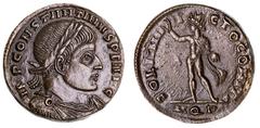 Roman Silver & Bronze Coins - Imperial Theodora, second wife of Constantius I, copper follis, issues of 337-340, Trier Mint (1.34 g), obv. diademed and draped bust to right of Theodora, rev. Pietas st