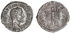 Roman Silver & Bronze Coins - Imperial Ancient Roman silver and AE issues including, Maximinus I, (A.D. 235-238), silver denarius, Rome Mint, (2.84 g), obv. IMP MAXIMINVS PIVS AVG, laureate, draped an