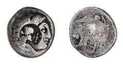 Greek Silver & Bronze Coins Bithynia, Calchedon, silver drachm, (c.235-220 B.C.), (4.04 g), countermarked on drachm of Alexander III (336-323 B.C.), Lampsacus Mint, obv. head of Apollo with K before t