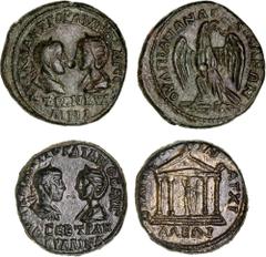 Roman Provincial Thrace, Anchialus, Greek Imperial with emperor and empress portraits, various issues all in packets described, including Gordian III and Tranquillina, (AD 238-244), AE 28mm, (12.27 g)