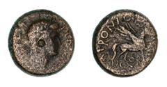 Roman Provincial Corinthia, Corinth, Tiberius, (14-37 A.D.), AE as, 21mm (6.87 g), L. Rutilius Plancus and A. Vatronius Labeo, duoviri, struck A.D. 12/13 - 15/16, obv. laureate head of Tiberius right,