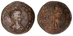 Roman Provincial Bithynia, Koinon of Bithynia, Hadrian, (AD 117-138), AE 22mm (5.87 g), obv. laureate head right, rev. octastyle temple with three pellets in pediment, (RG 48 var. [one pellet in pedim