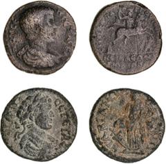 Roman Provincial Lydia, Cilbiani Inferiores, Geta, as Caesar, (AD 198-209), AE 35mm, (20.66 g), obv. bareheaded, draped and cuirassed bust right, rev. Geta on horse rearing right, thrusting spear at c