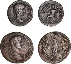 Roman Provincial Phrygia, Aezanis, c.2nd AD, AE 18mm (2.93 g), obv. bust right, rev. Hygieia standing facing, head right, feeding serpent from patera held in her arms, (von Aulock, Aizanoi - , RPC III