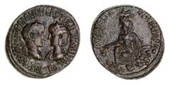 Roman Provincial Mesopotamia, Singara, Gordian III, with Tranquillina, (AD 238-244), AE 31mm (22.16 g), obv. laureate, draped and cuirassed bust of Gordian III on left vis a vis diademed and draped bu