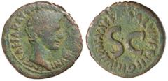 ROMAN SILVER & BRONZE COINS - IMPERIAL Augustus, (27 B.C. - A.D. 14), AE as, Rome mint, issued 7 B.C. by M. Salvius Otho, (11.35 g), obv. bare head to right of Augustus around CAESAR AVG[VST PONT MAX 