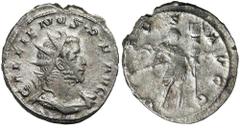 ROMAN SILVER & BRONZE COINS - IMPERIAL Valerian, (A.D. 253-260), silver antoninianus, Rome mint, issued 255-7, (3.42 g), obv. radiate bust draped and cuirassed to right, around IMP C P LIC VALERIANVS 