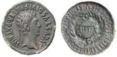 Roman Silver & Bronze Coins - Imperial Augustus, (27 B.C. - A.D. 14), AE orichalcum dupondius, struck 18 B.C., Rome mint, T. Crispinus Sulpicianus, moneyer (14.18 g), obv. AVGVSTVS/ TRIBVNIC/ POTEST, 